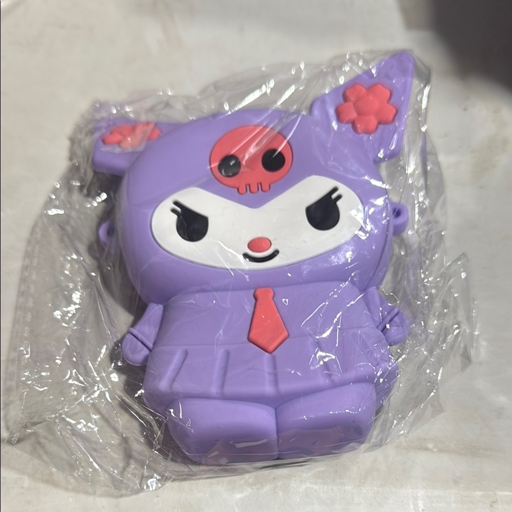 Cute Purple Character Silicone Coin Purse for Kids